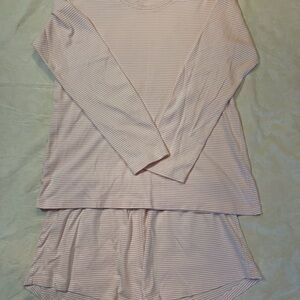 Soft Pink Striped Pajama Set